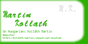 martin kollath business card