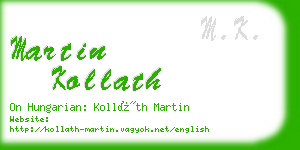 martin kollath business card